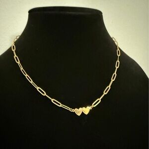Chic Gold Heart Chain Necklace
